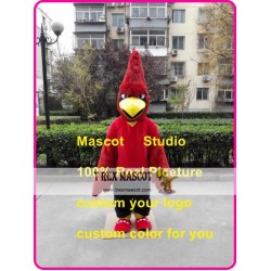 Red Jay Mascot Costume Red Cardinal