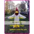 White Cock Mascot Costume Custom Cartoon Character