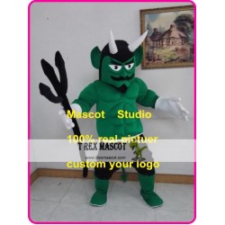 Green Devil Mascot Costume
