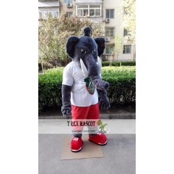 Grey Elephant Mascot Costume