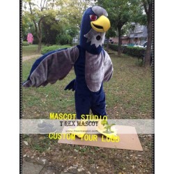 Grey Falcon Mascot Costume Hawk Eagle Mascot