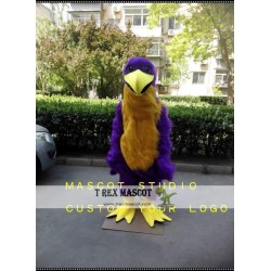 Purple Eagle Mascot Costume Hawk Falcon