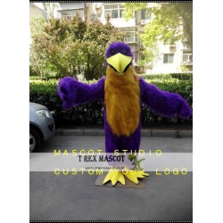 Purple Eagle Mascot Costume Hawk Falcon