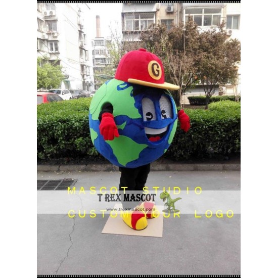 Globe Mascot Costume Earth Globe Mascot Costume Earth