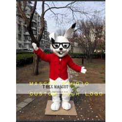 Red Coat Rabbit Mascot Costume