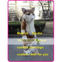 Brown Cat Mascot Costume Plush Cat
