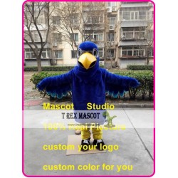 Blue Eagle Mascot Costume Plush Falcon Hawk