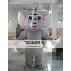 Animal Cartoon Big Gray Elephant Mascot Costume