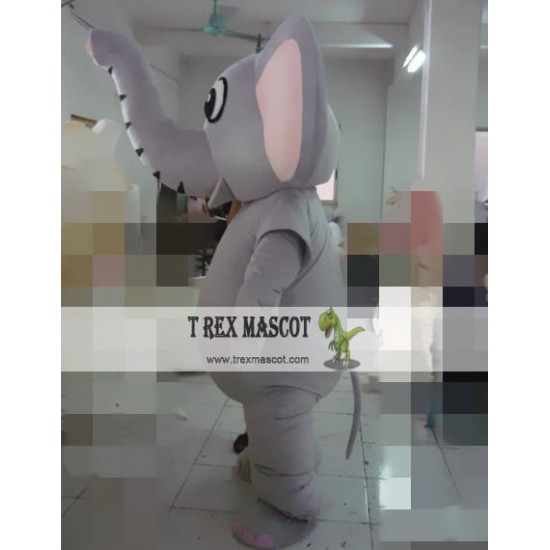 Animal Cartoon Big Gray Elephant Mascot Costume