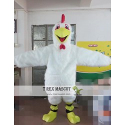 Animal Cartoon White Cock Mascot Costume