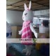 Cartoon Cosplay Striped Red Rabbit Mascot Costume Cartoon Cosplay Striped Red Rabbit Mascot Costume