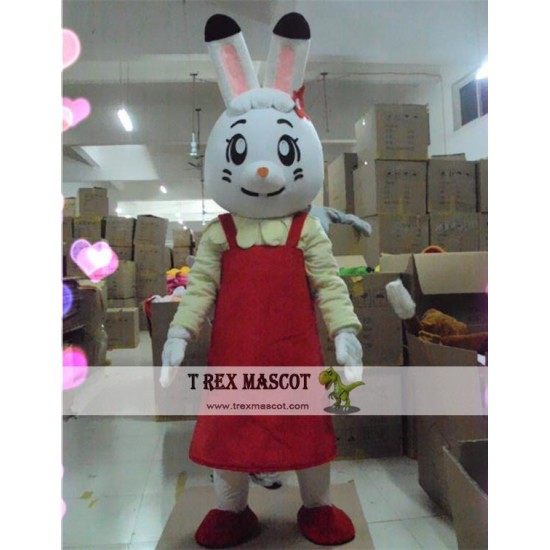 Cartoon Cosplay Red Rabbit Mascot Costume