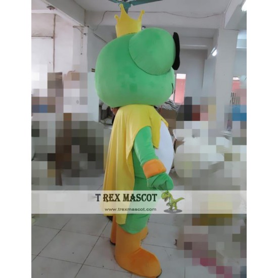 Cartoon Animal Frog Prince Mascot Costume Cartoon Animal Frog Prince Mascot Costume
