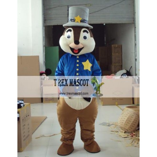 Animal Cartoon High Hat Squirrel Mascot Costume Animal Cartoon High Hat Squirrel Mascot Costume