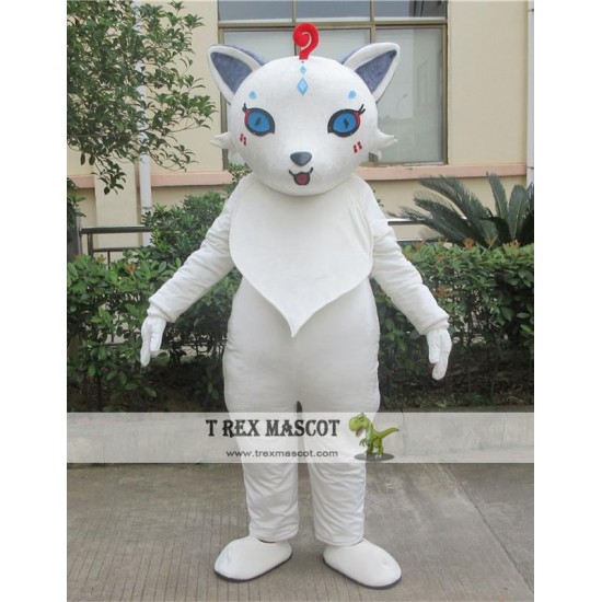 Animal Cartoon Cosplay White Fox Mascot Costume