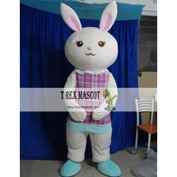 Cartoon Plush Cartoon Tartan Rabbit Mascot Costume