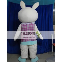 Cartoon Plush Cartoon Tartan Rabbit Mascot Costume