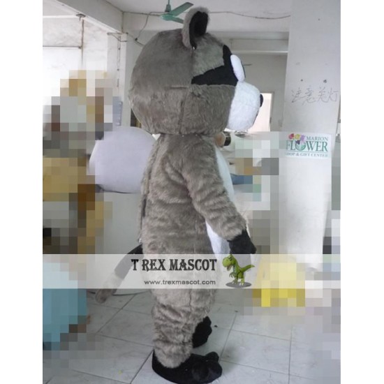 Animal Cartoon Cosplay Grey Dog Mascot Costume