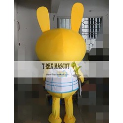 Animal Cartoon Cosplay Horse Yellow Rabbit Mascot Costume