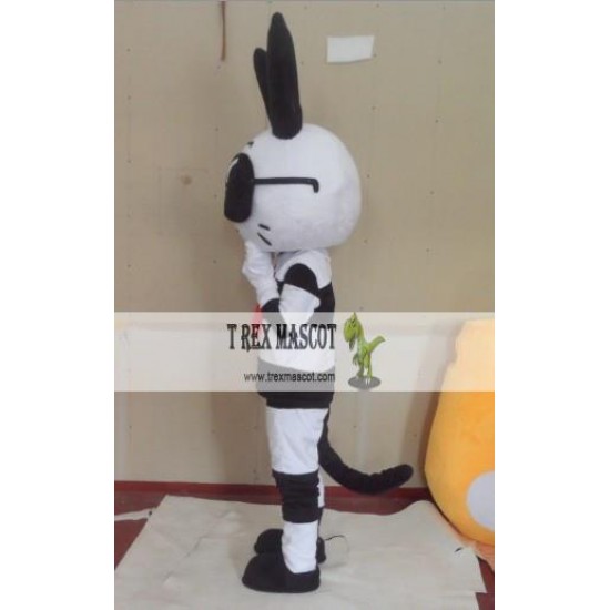 Cartoon Cosplay Black And White Rabbit Mascot Costume