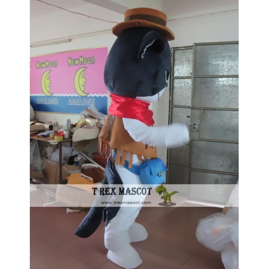Animal Cartoon Animal American Cowboy Cat Mascot Costume Animal Cartoon Animal American Cowboy Cat Mascot Costume