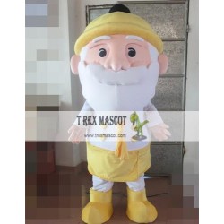 White Beard Grandfather Mascot Costume For Adullt & Kids