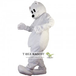 White Bear Mascot Costume for Adult