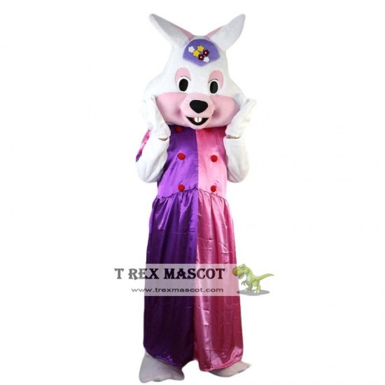 White Rabbit Mascot Costume for Adult