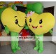 Yellow Love Heart Mascot Costume for Adult Yellow Love Heart Mascot Costume for Adult