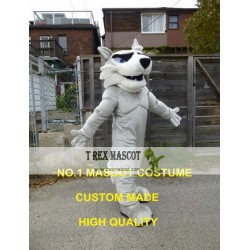 Grey Husky Dog Mascot Costume for Adult