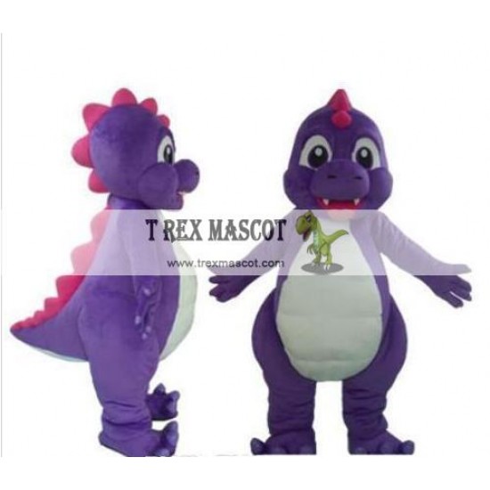 Plush Purple Dinosaur Mascot Costume for Adult Plush Purple Dinosaur Mascot Costume for Adult