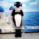 Blue Gray Dolphin Cartoon Mascot Costume Blue Gray Dolphin Cartoon Mascot Costume