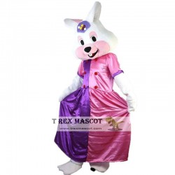 White Rabbit Princess Mascot Costume for Adult