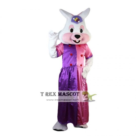 White Rabbit Princess Mascot Costume for Adult