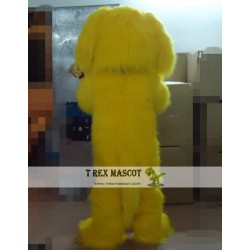 Yellow Long-Haired Dog Animal Mascot Costume