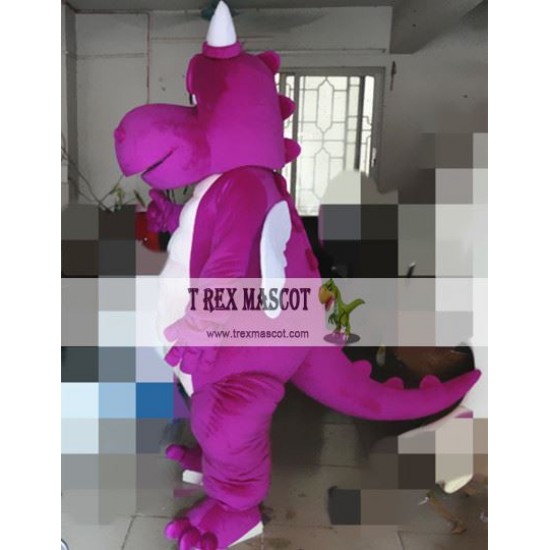 Purple Dinosaur Mascot Costume