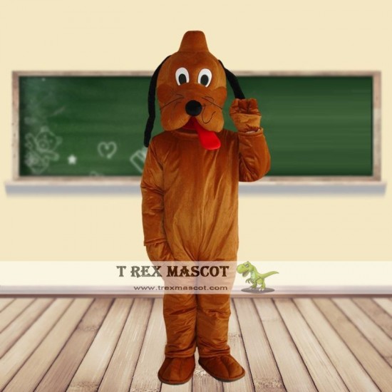 Dark Brown Dog Mascot Costume Dark Brown Dog Mascot Costume