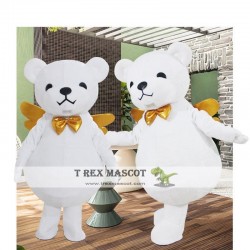 White Bear Wedding Mascot Costume