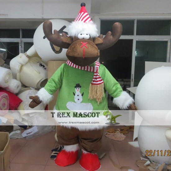 Christmas Deer Mascot Costume Christmas Deer Mascot Costume