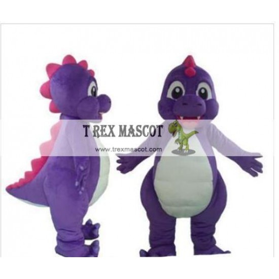 Plush Purple Dinosaur Mascot Costume for Adult Plush Purple Dinosaur Mascot Costume for Adult