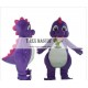 Plush Purple Dinosaur Mascot Costume for Adult Plush Purple Dinosaur Mascot Costume for Adult