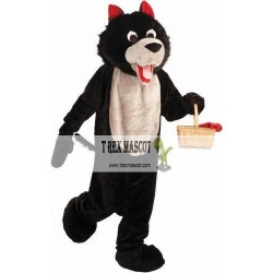 Black Wolf Mascot Costume