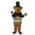 Bear In Black Suit Mascot Adult Costume