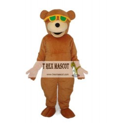 Bear With Green Sunglasses Mascot Adult Costume
