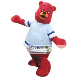 Red Bear Mascot Costume