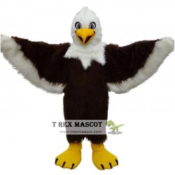 Brown Eagle Long Wool Mascot Costume