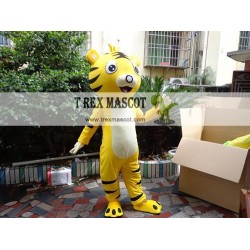 Yellow Cartton Tiger Mascot Costume