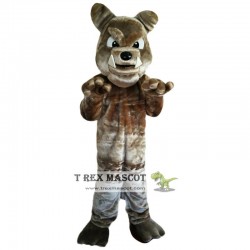 Brown Bulldog Mascot Costume Adult Costume