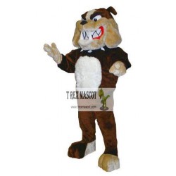 Brown Bulldog Mascot Costume