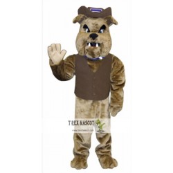 Brown Bulldog Mascot Costume